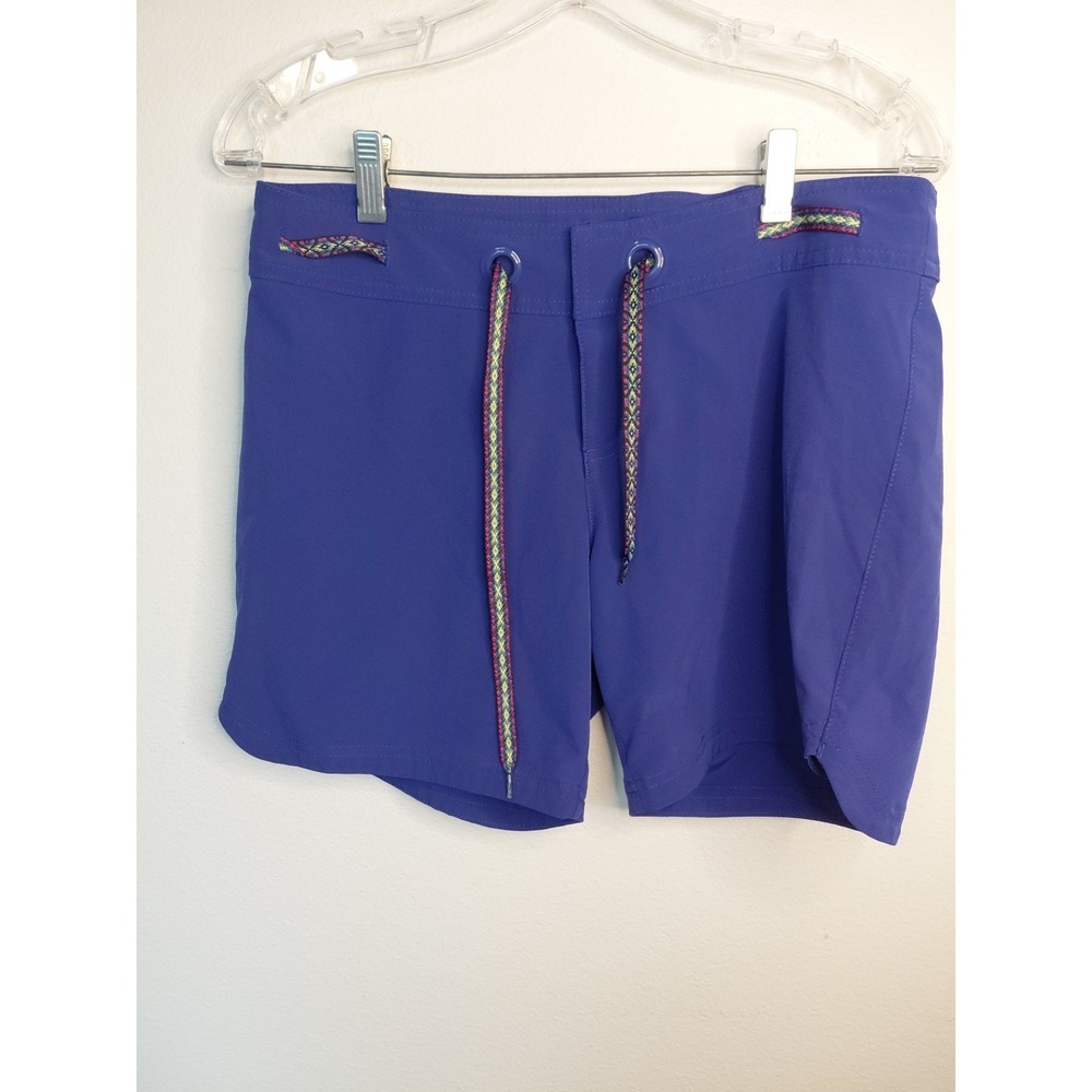 Prana Blue Board Shorts Women's S Beachy Summer Athletic Purple Gorpcore Swim